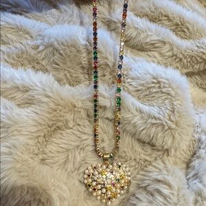 Treasure Jewels Glowing Heart of Pearls Necklace w/ Mag Clasp & Extender NWT